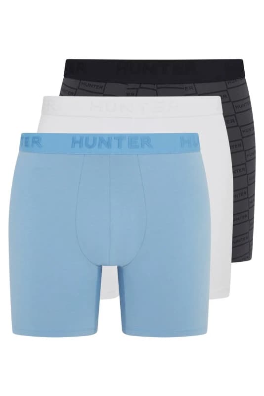 Hunter 3 Pack Cotton Stretch Boxer Briefs Mens Mount/White/Sky male Small