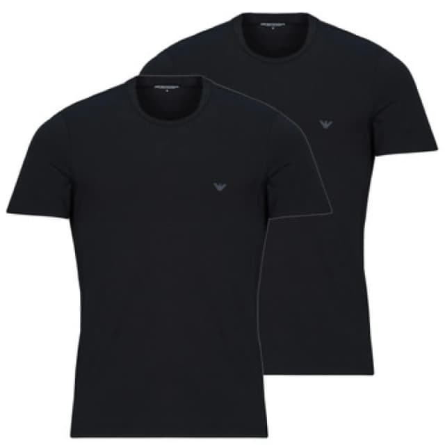 Emporio Armani 2-PACK CREW NECK T-SHIRT AF14132 mens T shirt in Black