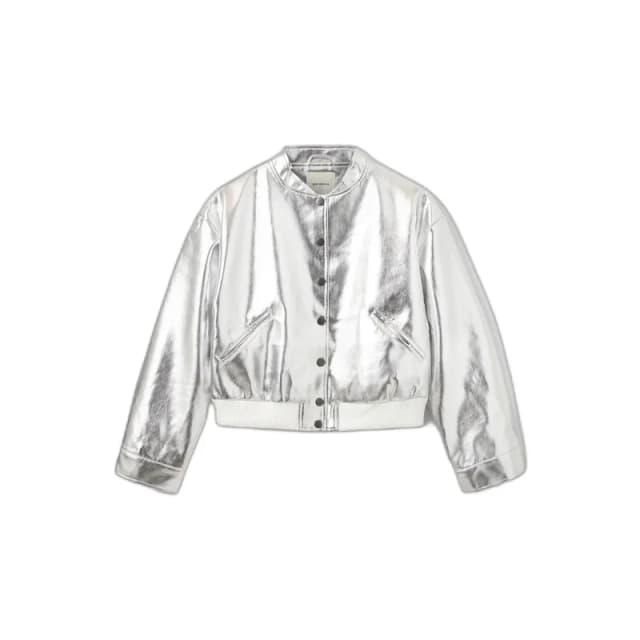 Sofie Schnoor Leather jacket woman Sofie Schnoor Silviasw Argente Female 40