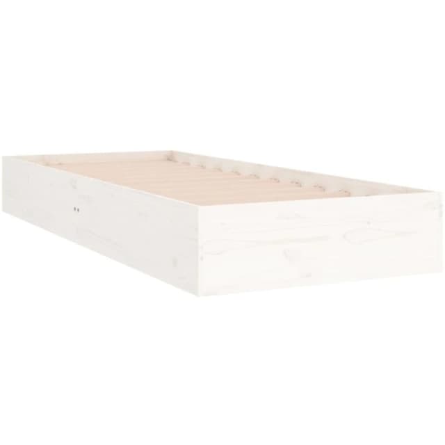 VIDAXL Vidaxl - Bed Frame without Mattress White Solid Wood 90x190cm Single Single 8720287067542