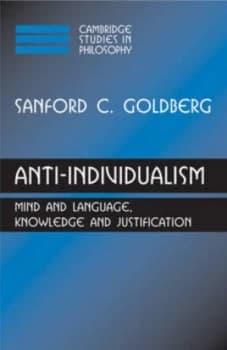 Anti-Individualism by Sanford C. Goldberg Paperback
