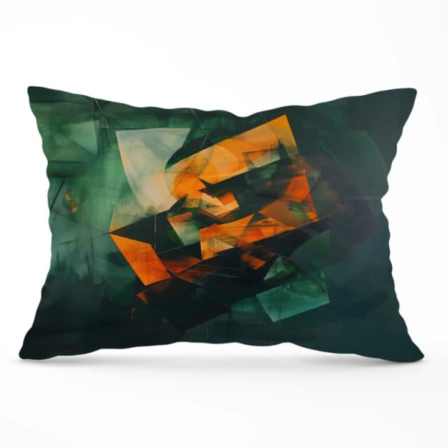 Warren Reed - Designer Sharp Triangles Cushions Size: 33cm x 48cm Multicolor Unisex 33cm x 48 cm