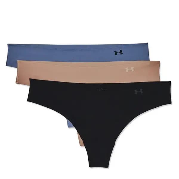 Under Armour 3 Pack Thongs Womens Thong Briefs 8 (XS) Beige 42507341310