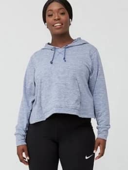 Nike Yoga Pullover Crop Hoodie - Blue