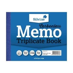 Silvine Carbonless Triplicate Book 102x127mm PK5