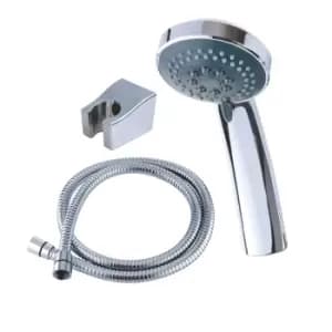 Triton Silver Chrome Effect Shower Head, Hose & Shower Head Holder
