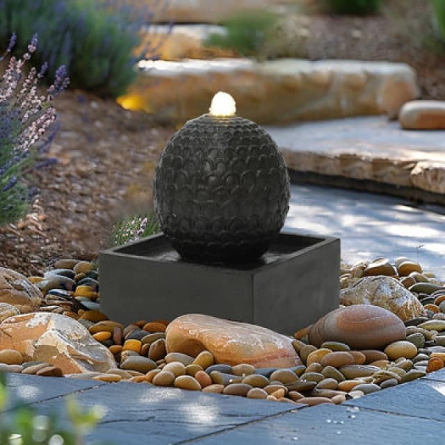 Charles Bentley Arno Sphere LED Outdoor Water Feature