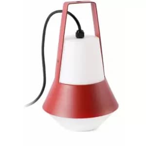 Red garden lamp Cat 1 bulb