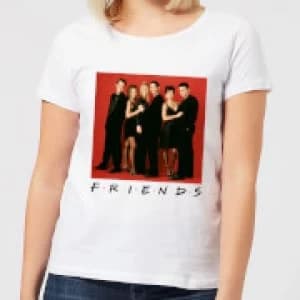 Friends Character Pose Womens T-Shirt - White - 3XL