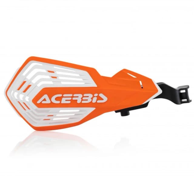 0024297.203 - Acerbis K-Future Hand Guards For KTM SX250 & SXF 2014-23, XC-F 2019-23 - Orange/ White 0024297.203