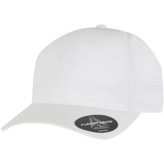 Flexfit Mens Delta Snapback Baseball Cap in White White Male One Size