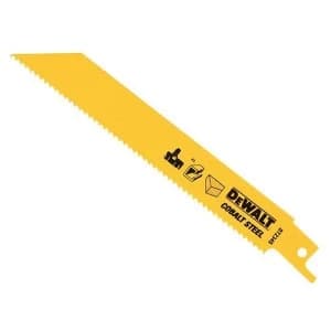 DEWALT Bi Metal Sabre Blade for Plastic & Pipes 203mm Pack of 5