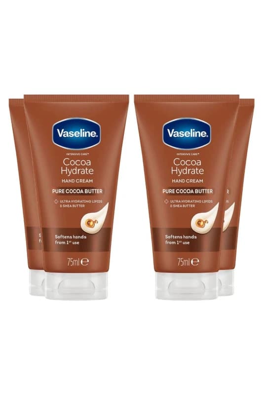 Vaseline 'Hand Cream' Intensive Care Pure Cocoa Butter 75ml 4 Pack White female
