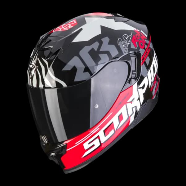 Scorpion Exo-520 Evo Air Rok Bagoros Black-Red Full Face Helmet Size XS