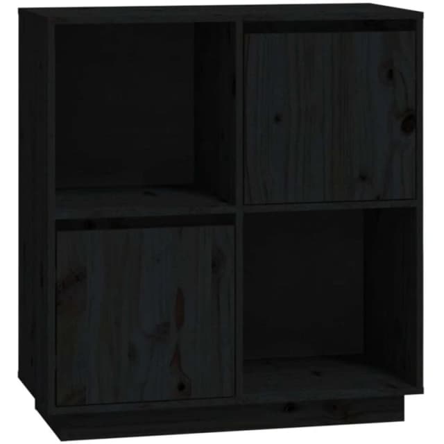 VIDAXL Sideboard Black 74x35x80cm Solid Wood Pine vidaXL 8720286923344