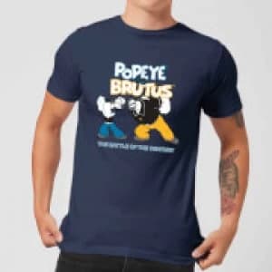 Popeye Popeye Vs Brutus Mens T-Shirt - Navy - L