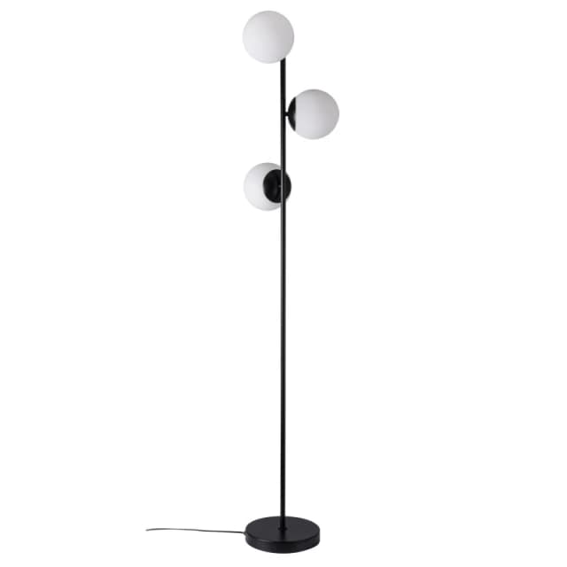 Nordlux Lilly Indoor Floor Lamp Black Metal E14 Hand Blown Glass - Mains Powered, IP20 Black Unisex