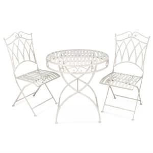 Victoria 2-Seater Bistro Set - Antique White