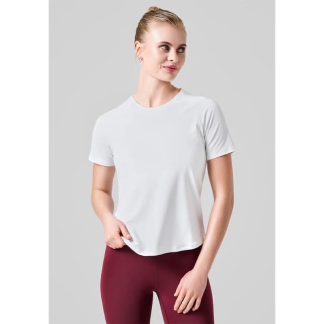 Casall Womens Short-Sleeve Performance Gym Top White female 12 (M)