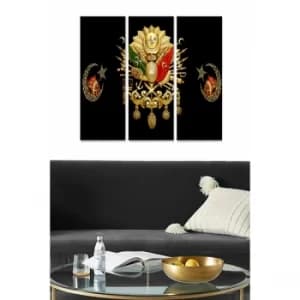 MDFTUG10 Multicolor Decorative MDF Painting (3 Pieces)