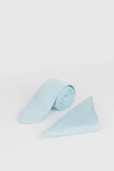 Mint Tie And Pocket Square Set