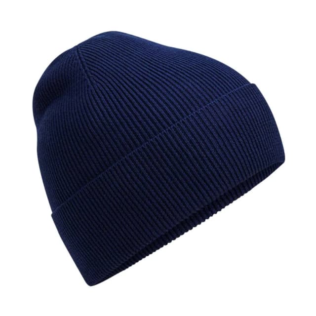 Beechfield Mens Fine Knit Beanie in Navy Navy Male One Size