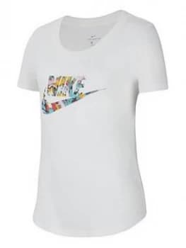 Nike Older Girls Dye Scoop Futura Uv T-Shirt - White