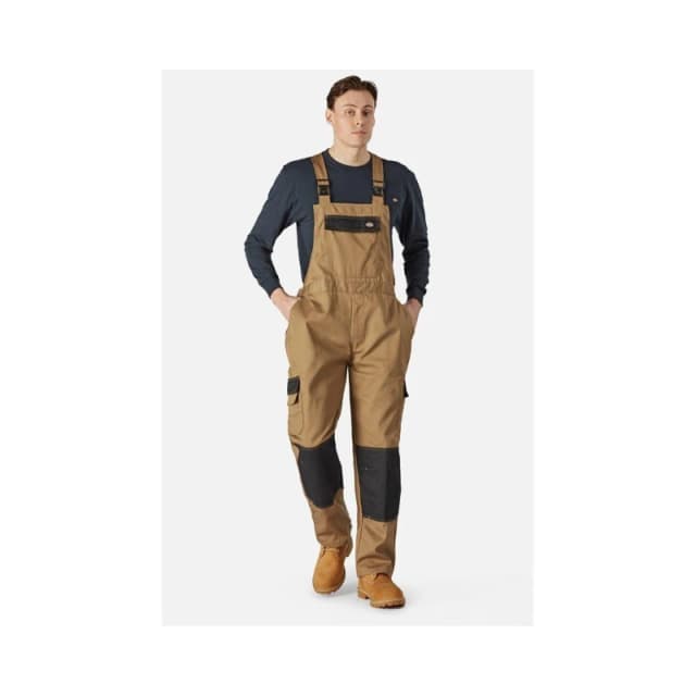 Dickies Mens Everyday Bib And Brace Coverall Overall Small Antique Penny/Black DIC023-KHKII-S