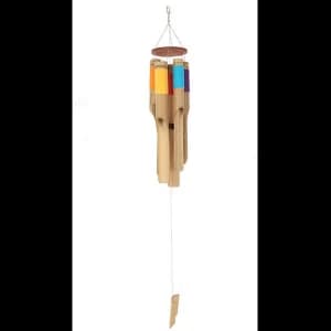 Multicoloured/Wood Bamboo Chime