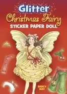 glitter christmas fairy sticker paper doll