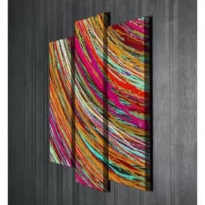 UC019 Multicolor Decorative Canvas Painting (3 Pieces)