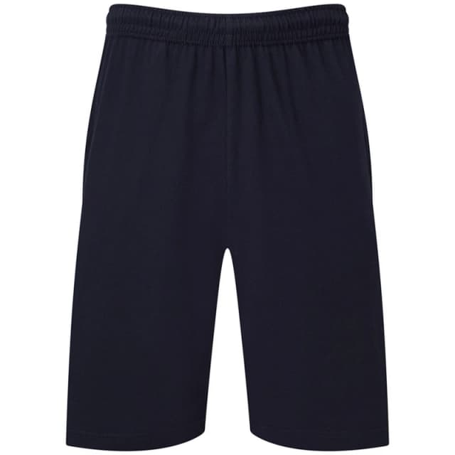 Fruit Of The Loom Fruit of the Loom Men Iconic 195 Jersey Shorts in Mid Navy Size: Small Mid Navy S Male 5063470168569