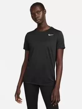 Nike Dri-FIT Short Sleeve T-Shirt - Black/White, Size XS, Women