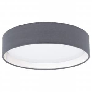 EGLO LED Grey-Matt Fabric Ceiling Light Warm White - 31592