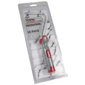 ProDec Advance 10Pk 4" Medium Pile Microfibre Mini Roller & Frame- you get 12