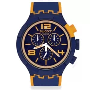 Swatch SwatchPAY! OrangePaysPAY! Quartz Blue Dial Blue Silicone Strap Mens Watch SBO2N100-5300