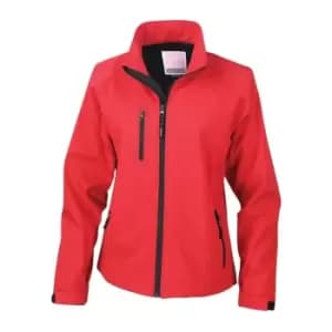 Result Ladies/Womens La FemmeA 2 Layer Base Softshell Breathable Wind Resistant Jacket (2XL) (Red)
