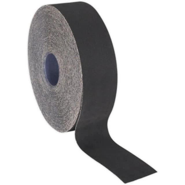 Loops Blue Twill Emery Roll - 50mm x 50m - Flexible & Tear Resistant - 40 Grit Multi