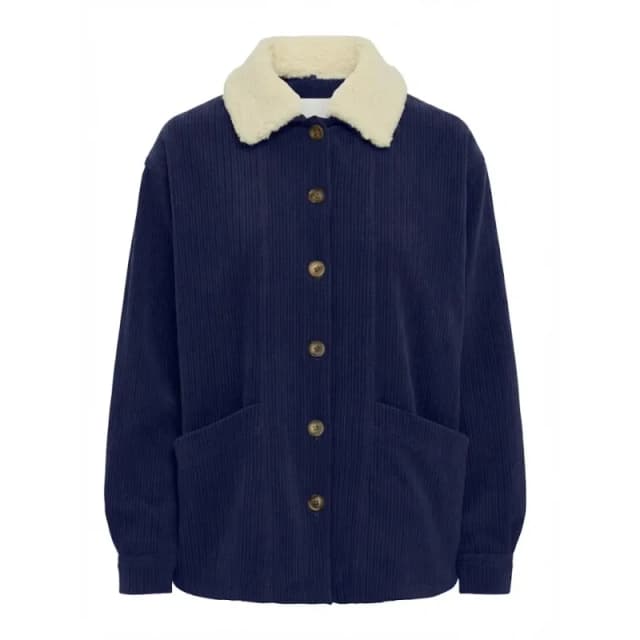 Ichi Woman's shirt Ichi Kate Corduroy Bleu Female L