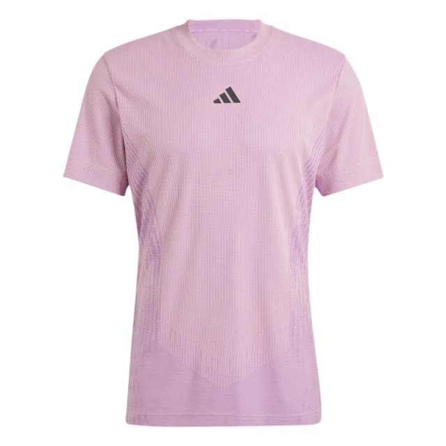 adidas Mens Airchil Pro Short Sleeve Performance T-Shirt Pink male XS