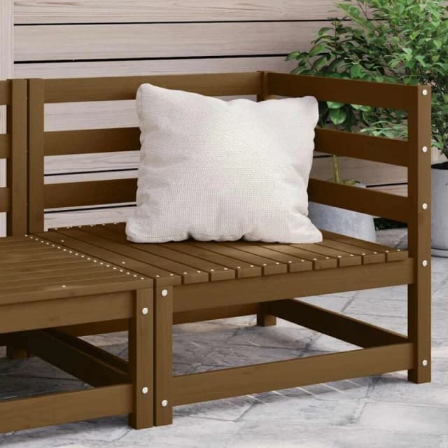 VIDAXL Garden Corner Sofa Honey Brown Solid Wood Pine Vidaxl 8720286354810