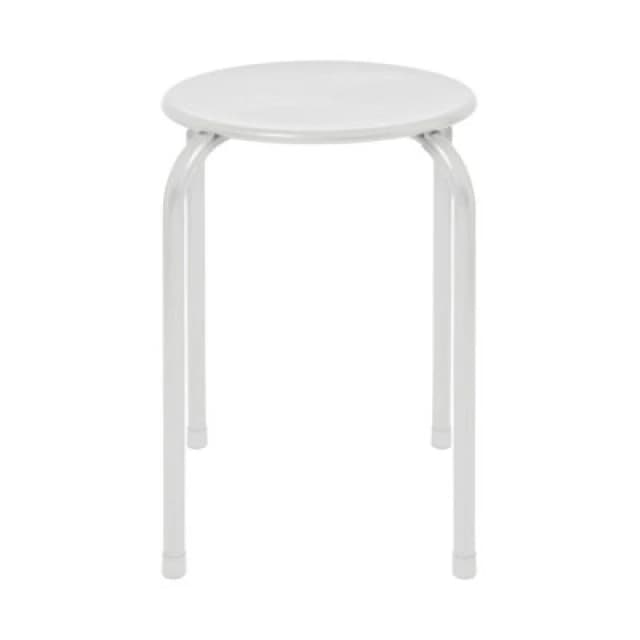 Harbour Housewares Metal Stacking Stool - Matt White