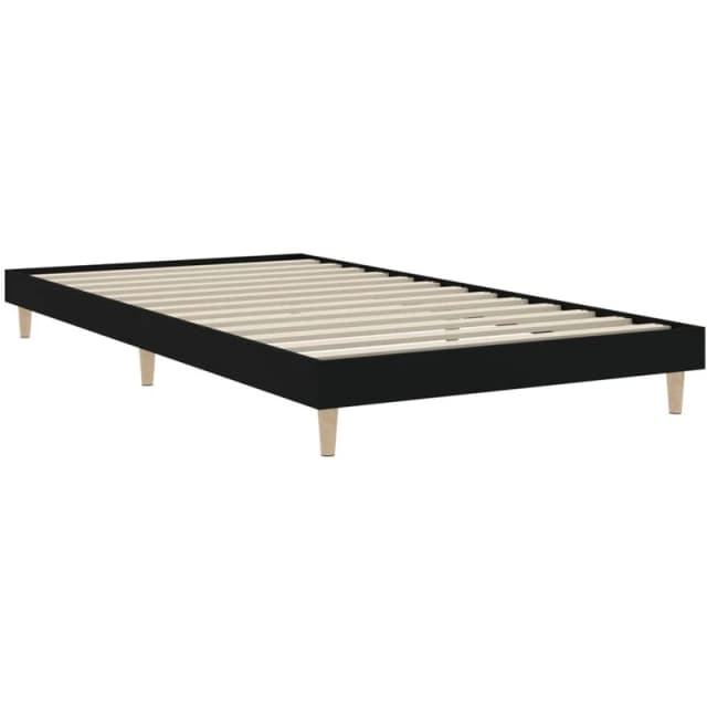 VIDAXL Vidaxl - Bed Frame without Mattress Black 100x200cm Engineered Wood 8720845795399