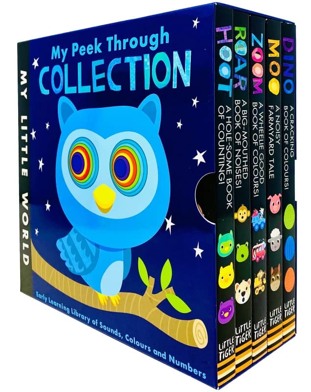 My Little World Series My Peek Through 5 Books Box Set ( Dino, Moo, Zoom ) Boardbook Jonathan Litton Books