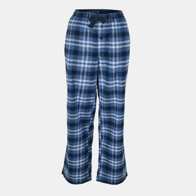 Jack Wills Mens JW Flannel Check Pyjama Trousers Midnight Navy male S