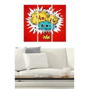 MDF224415898 Multicolor Decorative MDF Painting (3 Pieces)