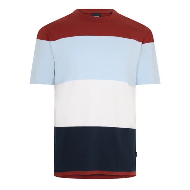 Boss Mens Tiburt Short Sleeve T-Shirt Regular Fit T-Shirts S Blue 54283518350