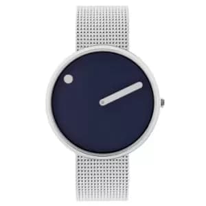 Picto 43393-0820 Midnight Blue Dial Mesh Strap Wristwatch