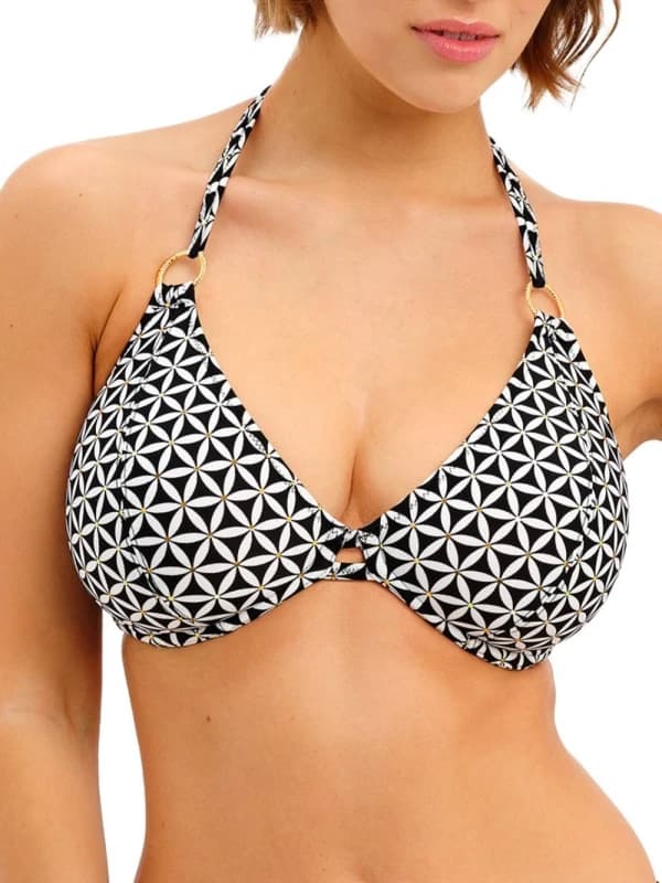 Freya Womens Koh Tao Halterneck Bikini Top in Black Size: 38D Black Female 38D