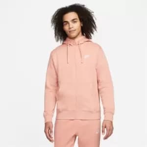 Nike Sportswear Club Fleece Mens Full-Zip Hoodie - Pink